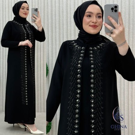 Firüze Kapaklı Elbise  Ürün Kodu 4424